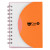 Custom Mini Spiral Notebook - Frost Orange