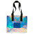 Front View Custom Logo Galaxy Heavy Duty Iridescent Tote