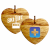 Logo Imprinted 3" Wood Heart Ornament | Custom Holliday Gifts