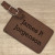 Personalized Dark Brown Leatherette Luggage Tag