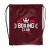 Burgundy Full Color Logo Polyester Drawstring Backpack