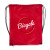 Red Full Color Logo Polyester Drawstring Backpack