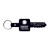 Logo Imprinted Key Shaped Flexible Key Tag - Black