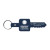 Logo Imprinted Key Shaped Flexible Key Tag - Dark Blue