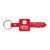 Logo Imprinted Key Shaped Flexible Key Tag - Red