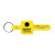 Logo Imprinted Key Shaped Flexible Key Tag - Yellow