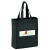 Full-Color Logo Recession Buster 8 x 10 x 5 Tote Bag - Black | Non-Woven Totes