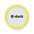 Logo Printed White Round Wireless Charging Pad - Yellow Ring