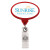 Red Customized Anti-Microbial Jumbo Oval Badge Reel