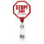 Red Customized Jumbo Octagon Badge Reel