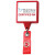 Red Custom JUMBO Square Badge Reel with Alligator Clip