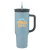 Blue Gray Custom Logo 40 oz Owala Tumbler | Custom Insulated Travel Mugs