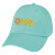 Teal Embroidered Washed Cotton Cap | Promotional Logo Hats