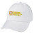 White Embroidered Washed Cotton Cap | Promotional Logo Hats