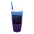 Printed 26 oz Mood Tumbler With Lid And Straw- Blue to Purple