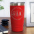 Red Polar Camel Travel Mug with Script Monogram - 20oz