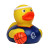 Logo Imprinted Basketball Rubber Duck | Custom Rubber Ducks