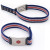 Red, White & Blue Soft Fabric Adjustable Medical ID Bracelet