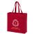 Custom Recycled Cotton Canvas Tote Bag - 13" x 13" - Red 