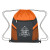 Ripstop Drawstring Bag - Orange with Single Color Imprint