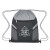 Ripstop Drawstring Bag - Gray with Single Color Imprint