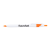 The Cougar Promotional Pen Custom Imprinted With Logo - White with Orange