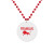 Custom White Medallion Beads - Red