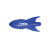 Custom Rocket Shaped Stress Reliever - Blue
