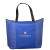 Custom Tonal Non-Woven Zipper Trade Show Tote Bag - Reflex Blue