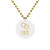 Custom White Medallion Beads - Gold