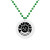 Custom White Medallion Beads - Green