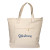 Custom Zippered Cotton Boat Tote - Natural