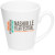 Custom 12 oz. Glossy Ceramic Latte Custom Coffee Mugs - White