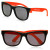 Two Tone Plastic Sunglasses - Black with Orange