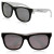 Two Tone Plastic Sunglasses - Black with White