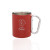 Custom 10 oz. Carabiner Handle Stainless Steel Mugs - Red