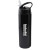 Custom 24 oz Water Bottle with Flip Top Sport Lid - Black