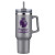 Custom 40 oz PP Lined Double Wall Tumbler With Handle & Straw - Gray