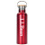 Custom 20 oz. Stainless Steel Water Bottle with Screw-on Bamboo Lid - Red