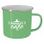 Custom 16 Oz. Steel Campfire Mug - Lime Green with White