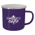 Custom 16 Oz. Steel Campfire Mug - Purple with White