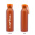 Custom 20 oz. Aluminum Bottle with Silicone Carrying Strap - Orange