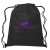 Custom 13"W X 16 1/2"H Drawstring Non-woven Bag - Black