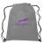 Custom 13"W X 16 1/2"H Drawstring Non-woven Bag - Gray