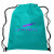 Custom 13"W X 16 1/2"H Drawstring Non-woven Bag - Teal