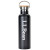 Custom 20 oz. Stainless Steel Water Bottle with Screw-on Bamboo Lid - Black