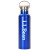 Custom 20 oz. Stainless Steel Water Bottle with Screw-on Bamboo Lid - Blue