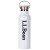 Custom 20 oz. Stainless Steel Water Bottle with Screw-on Bamboo Lid - White