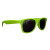 Custom Matte Soft Rubberized Finish Miami Sunglasses - Neon Green