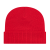 Custom Knit Cap with Ribbed Cuff - Red
